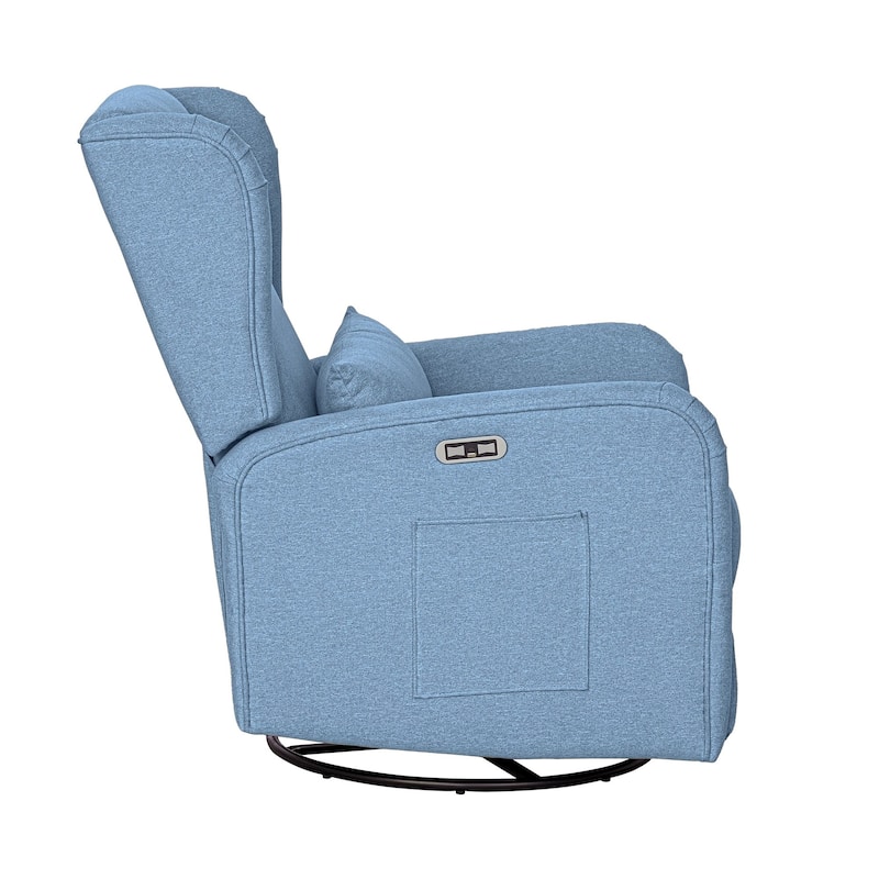 Madison Park Candace Power Recliner 3-in-1 with Swivel, Glider, USB Ports