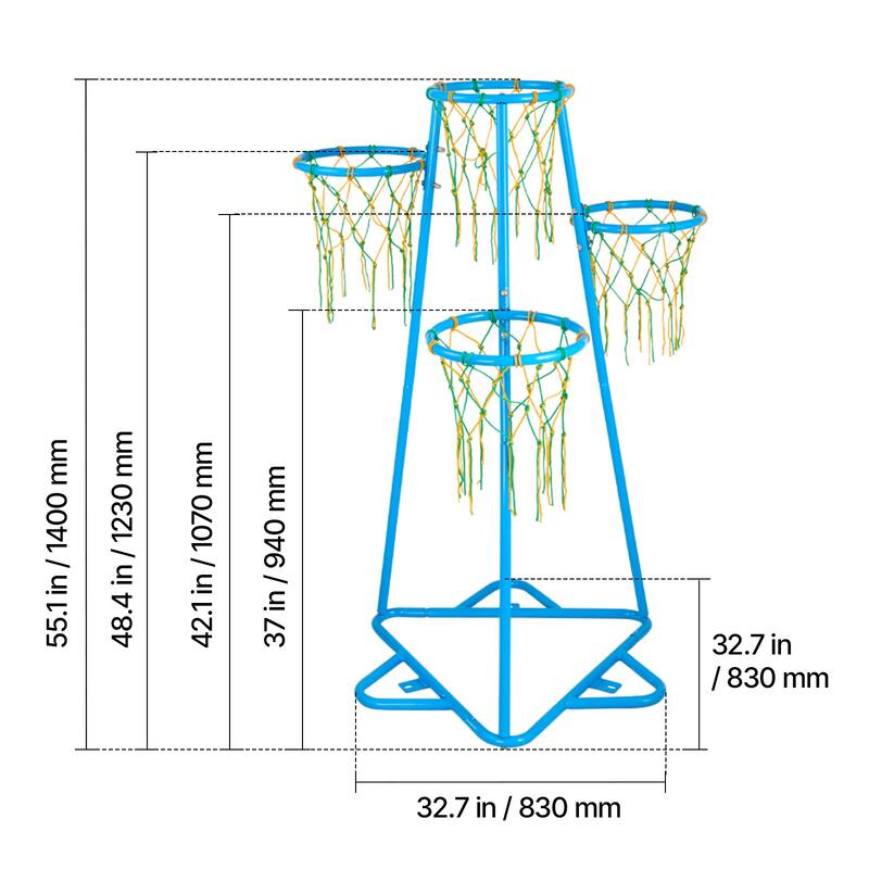 Anmytek Kids Basketball Hoop Stand with Adjustable Heights