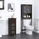 preview thumbnail 2 of 5, Spirich Home Bathroom Shelf Over The Toilet, Bathroom Cabinet Organizer with Moru Tempered Glass Door