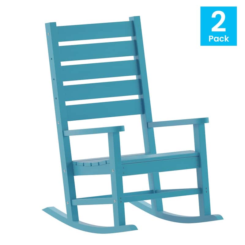 Set of 2 Classic Outdoor All-Weather Rocking Chairs