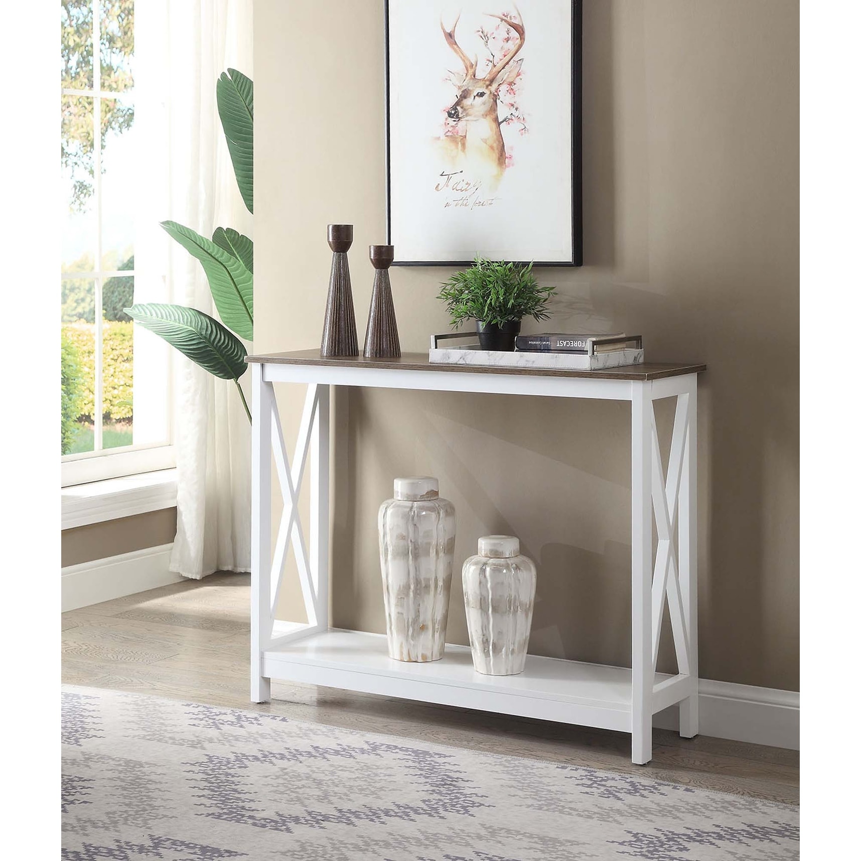 Copper Grove Cranesbill X-base Console Table