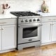 preview thumbnail 2 of 11, Cosmo Commercial-Style 30 in. 3.5 cu. ft. Gas Range with 4 Italian Burners, Convection Oven in Stainless Steel