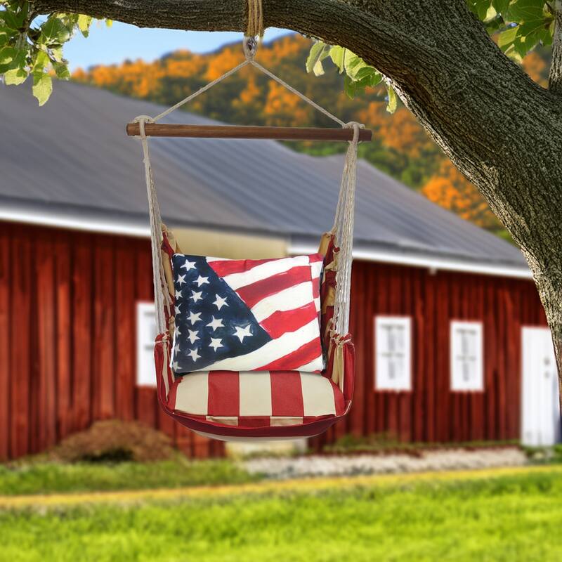 Magnolia Casual Swing Set 4 piece - Americana Stripe w/ Flag