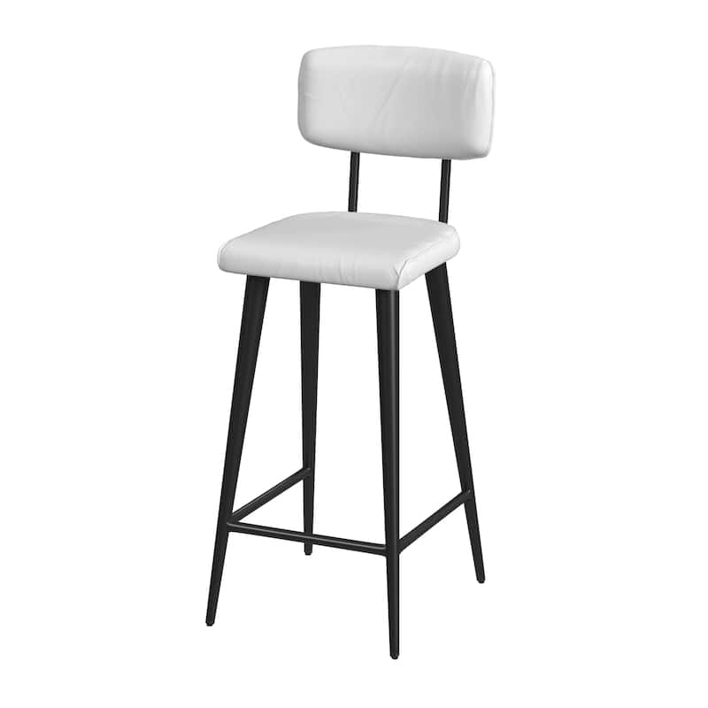 Saddle Genuine Leather Rectangular 26" Counter Stool
