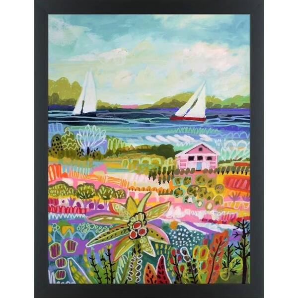 Shop Easy Art Prints Karen Fields S Two Sailboats And Cottage I
