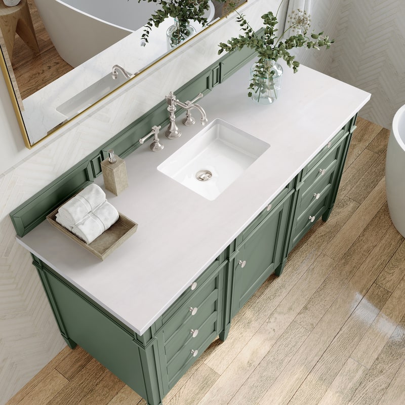 James Martin Vanities 650-V60S-3WZ Brittany 60" Single Basin Poplar