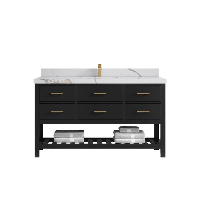 Willow Collections 60 in. W x 22 in. D Parker Single Sink Bathroom Vanity with Countertop