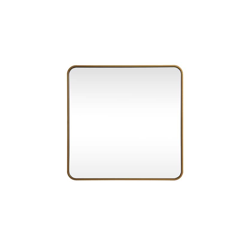 Indigo Home Soft corner metal square mirror 30x30 inch