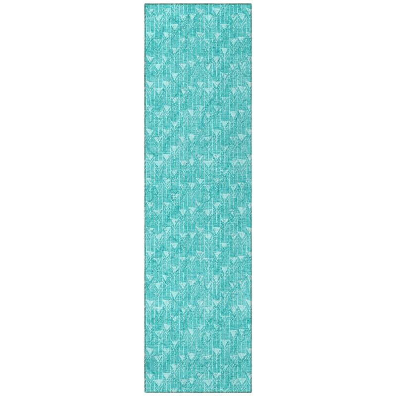 Pave Abstract Shapes Weather Resistant Timeless Fusion Outdoor Rug
