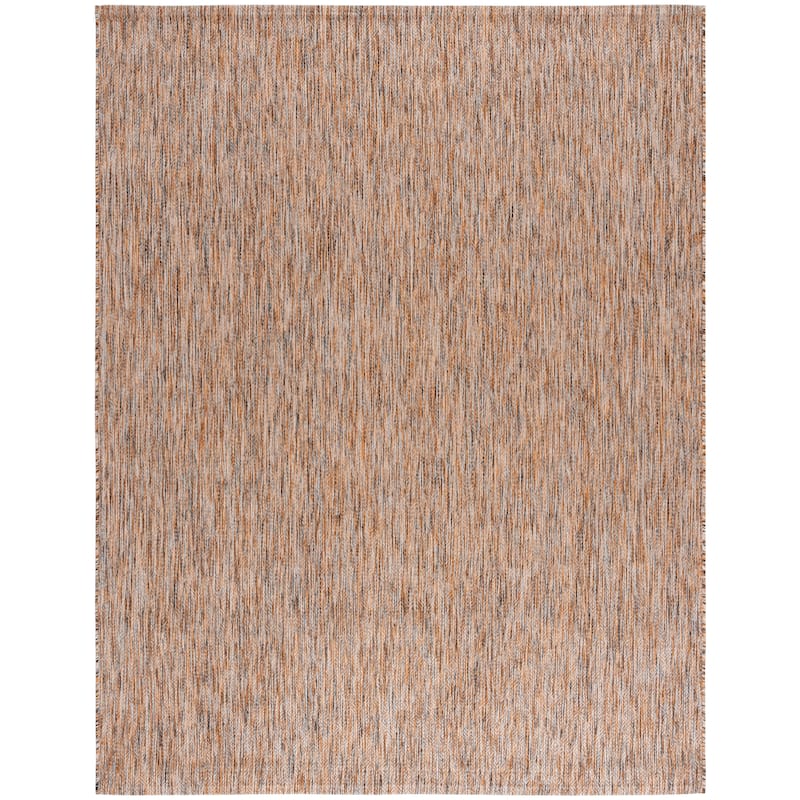 SAFAVIEH Courtyard Lumturie Indoor/Outdoor Waterproof Patio Rug - 9' x 12' - Dark Grey/Rust