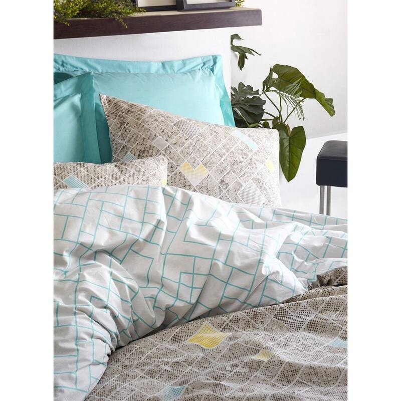 SUSSEXHOME Beige Creations Full Size Duvet Cover Set, Hypoallergenic