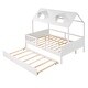 preview thumbnail 23 of 24, Playhouse Design,Full Size House Bed Wood Bed with Twin Size Trundle,Superior Quality