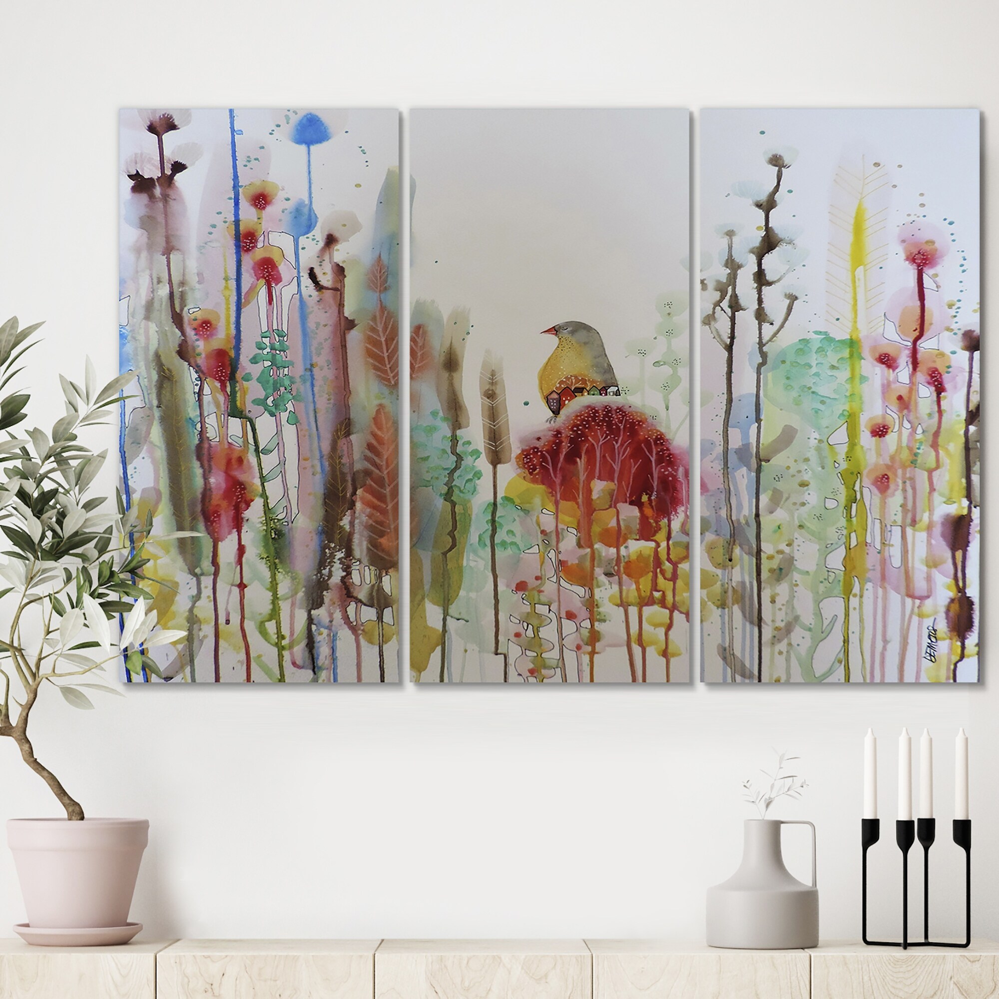 Shop Designart J Ai Reve De Vous Cottage Canvas Wall Art 36x28 3 Panels Overstock 28456416