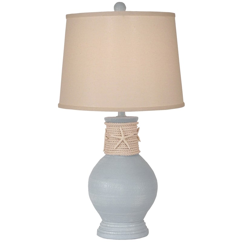 Coastal Ribbed-Neck Table Lamp - Seaside Villa