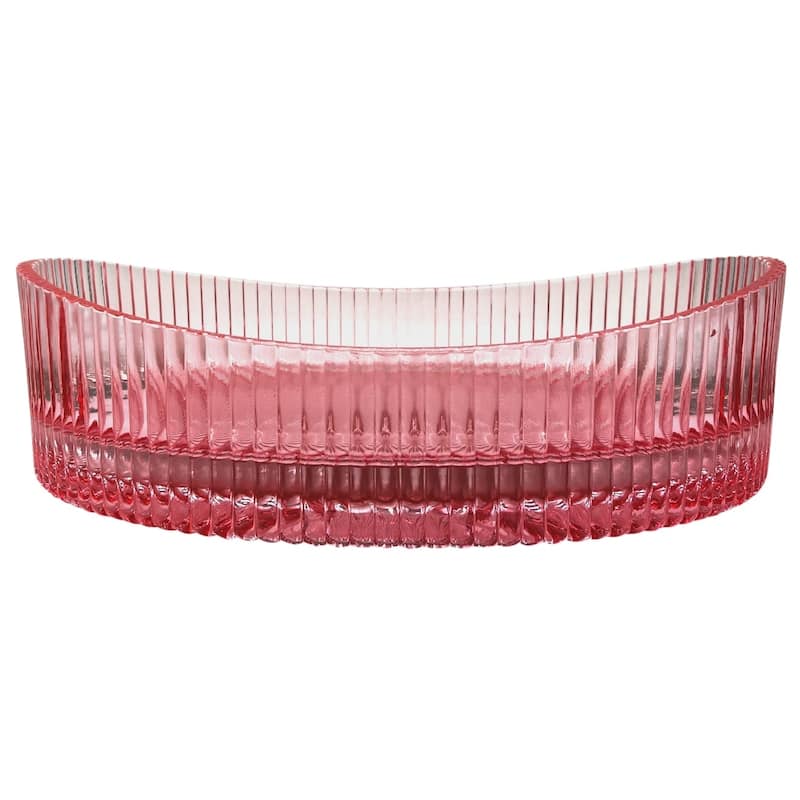 CastelloUSA 20" Oval Glass Crystal Bathroom Vessel Sink Basin