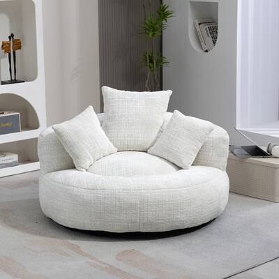 Modern Lazy Sofa Bean Bag Chair Couch With Three Pillows For Bedroom