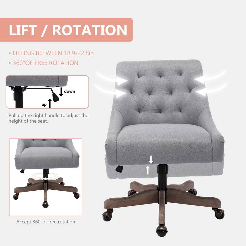 360 degree rotation and adjustable shell chair for living room