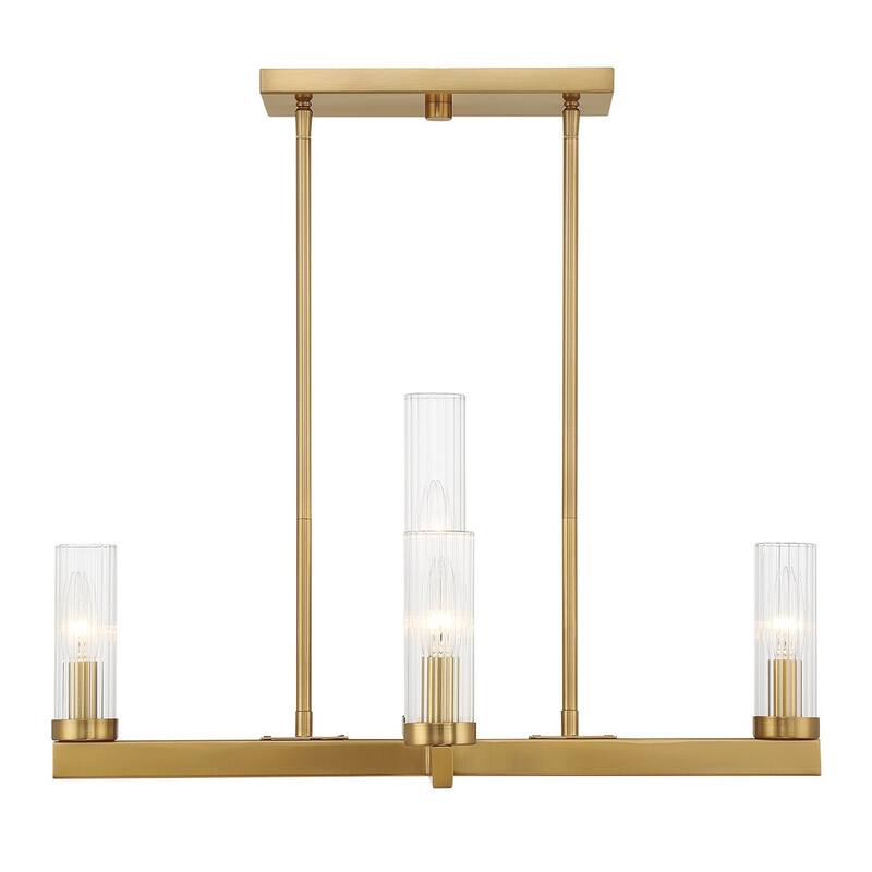 Warm Brass Five Light Chandelier from the Carina Collection
