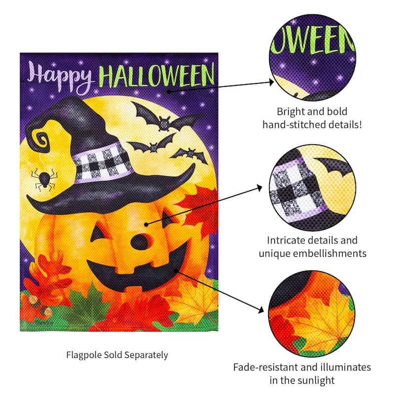 28 in. x 44 in. Jolly Jack House Textured Suede Flag