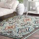 preview thumbnail 2 of 28, Nuloom Diamond Elayne Area Rug 5'3" x 7'7" - Green - Runner