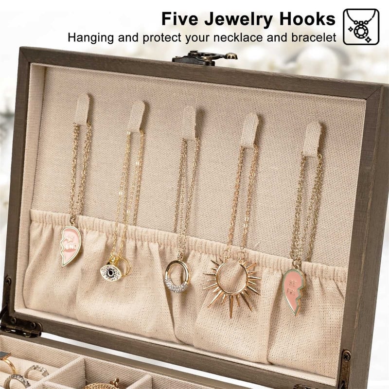 Jewelry Box for Women - 7"D x 10"W x 4.8"H