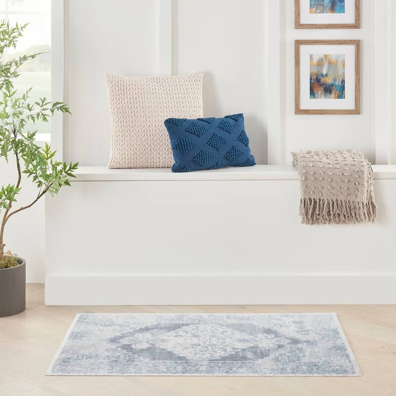 Nourison Astra Machine Washable Distressed Area Rug