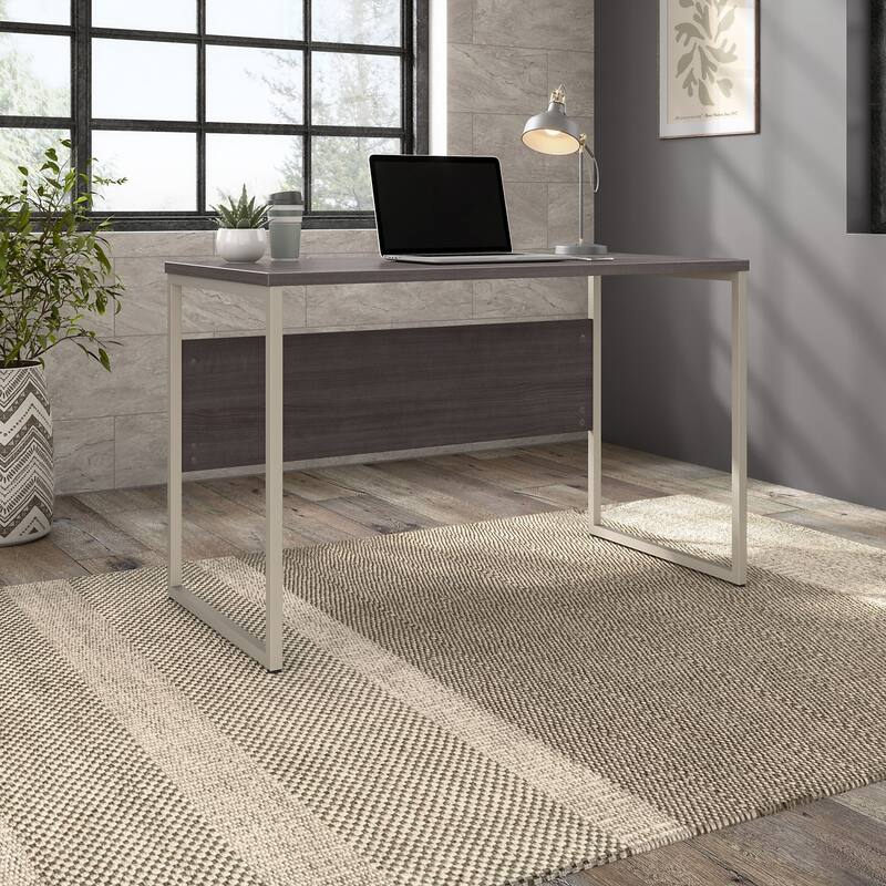 Hybrid 48W x 24D Computer Table Desk by Bush Business Furniture - Storm Gray