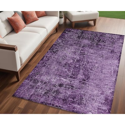 Almisi Artistic Abstract Weather Resistant Blended Style Outdoor Rug