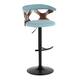 Option Teal Fabric/Walnut Wood/Black Metal