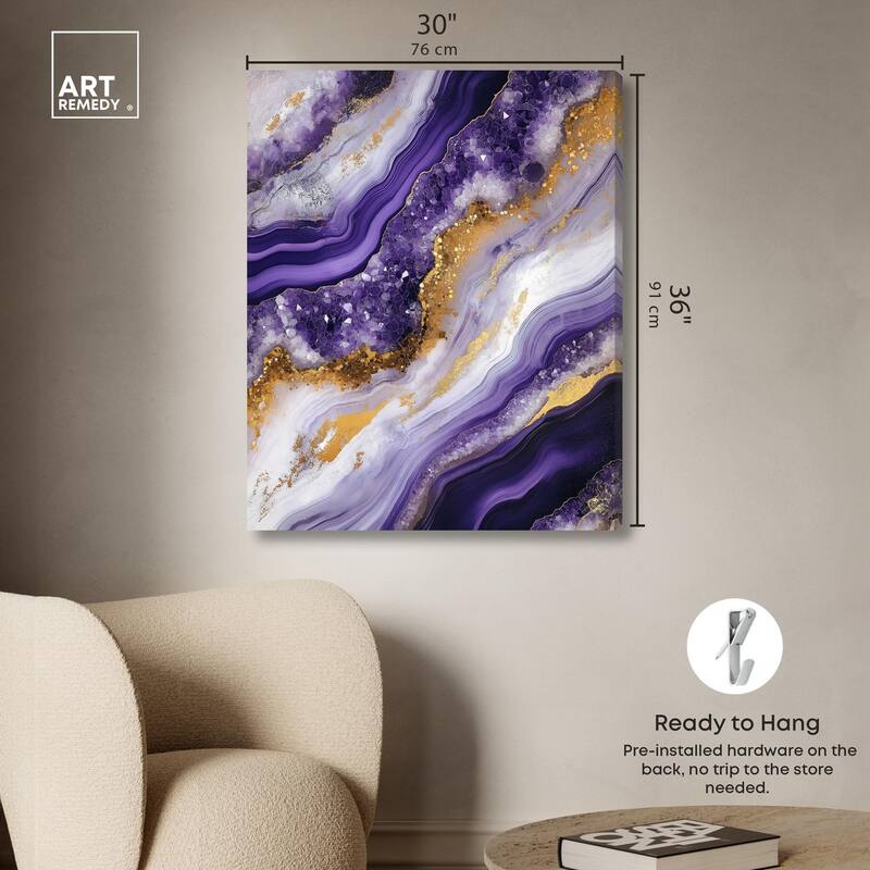 Gemstone Labyrinth I Canvas by Art Remedy, Gallery Wrapped