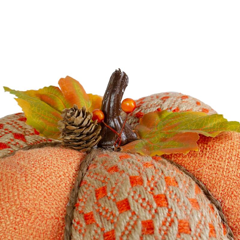 Autumn Harvest Textured Thanksgiving Pumpkin - 8.5" - Orange