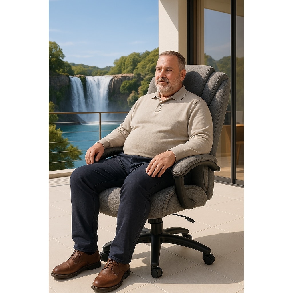 Modern High-Back Office Chair with Adjustable Height, Skin-Friendly Cotton Fabric Material, for Home Offices