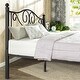 Countryside Scroll Black Iron Bed by VECELO - Thumbnail 13