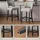 preview thumbnail 38 of 59, Upholstered Counter Height Bar Stools with wood legs for Kitchen Island Dining Room