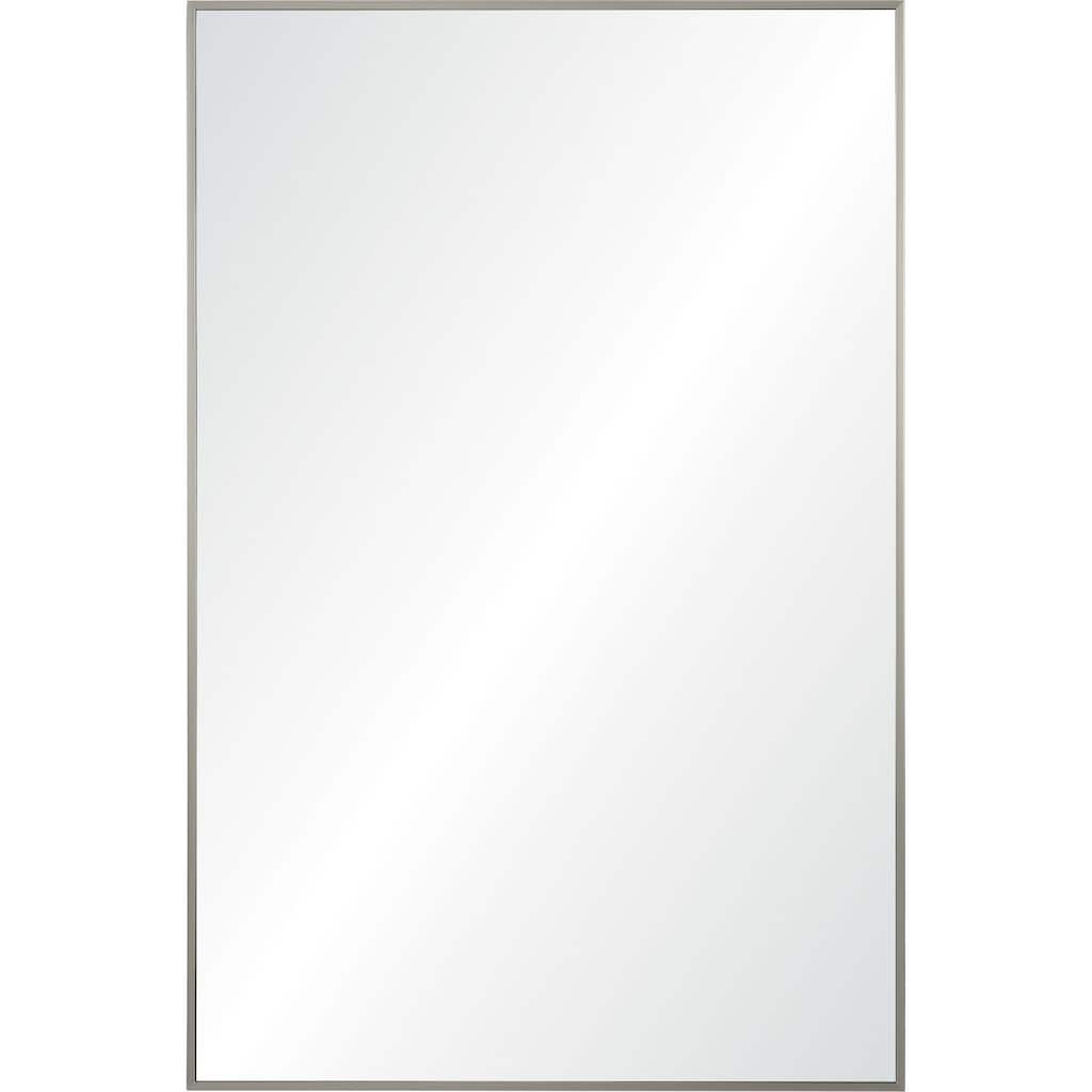 35.5" Clear Nickel Finished Framed Rectangular Wall Mirror