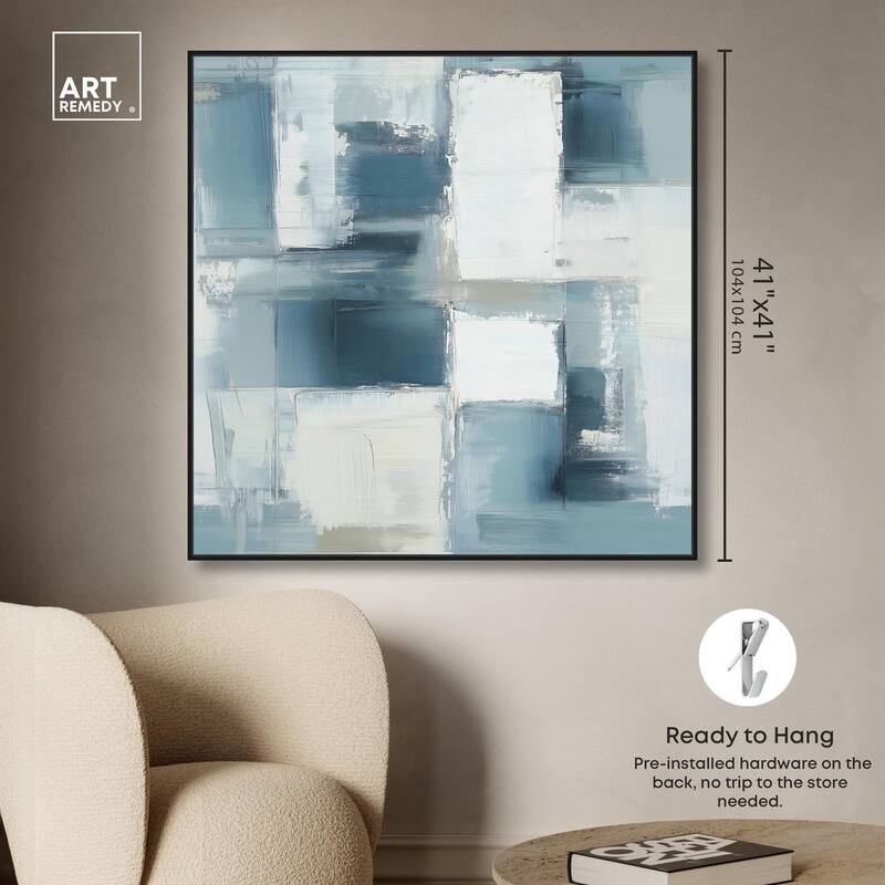 Deconstructed Blue I Canvas by Art Remedy
