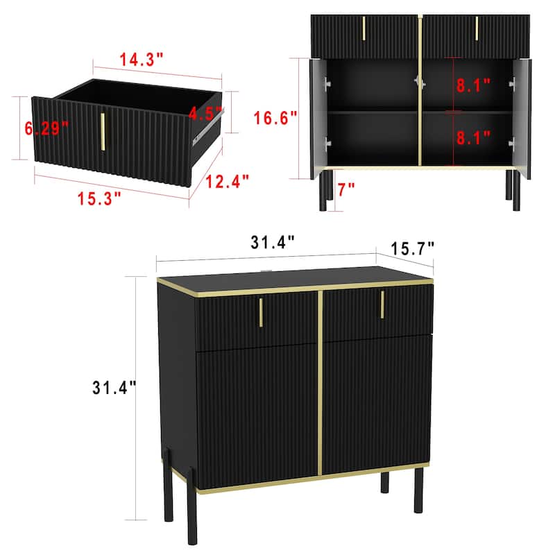 Sideboard Dresser Cabinet Storage Console Televison Table Pop-up Door