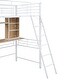preview thumbnail 43 of 41, Twin Metal Loft Bed with Desk and Storage Shelves, Ideal for Small Spaces