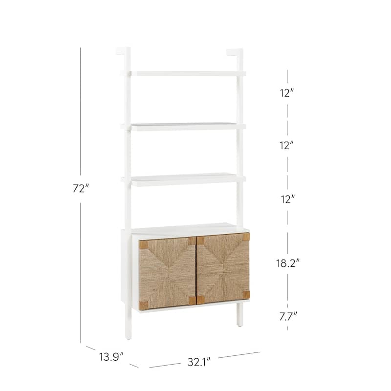 Nathan James Theo Open Shelf Industrial Bookcase with Drawers or Cabinets