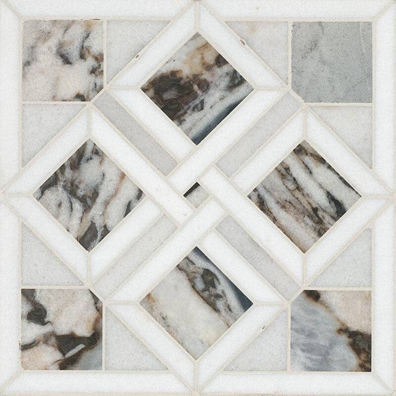 Ackland AKM-S-12X12PTP-CA 12" x 12" Marble Block Random Floor and Wall - Mirovia