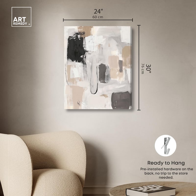 Beauty of Beige I Canvas by Art Remedy, Gallery Wrapped