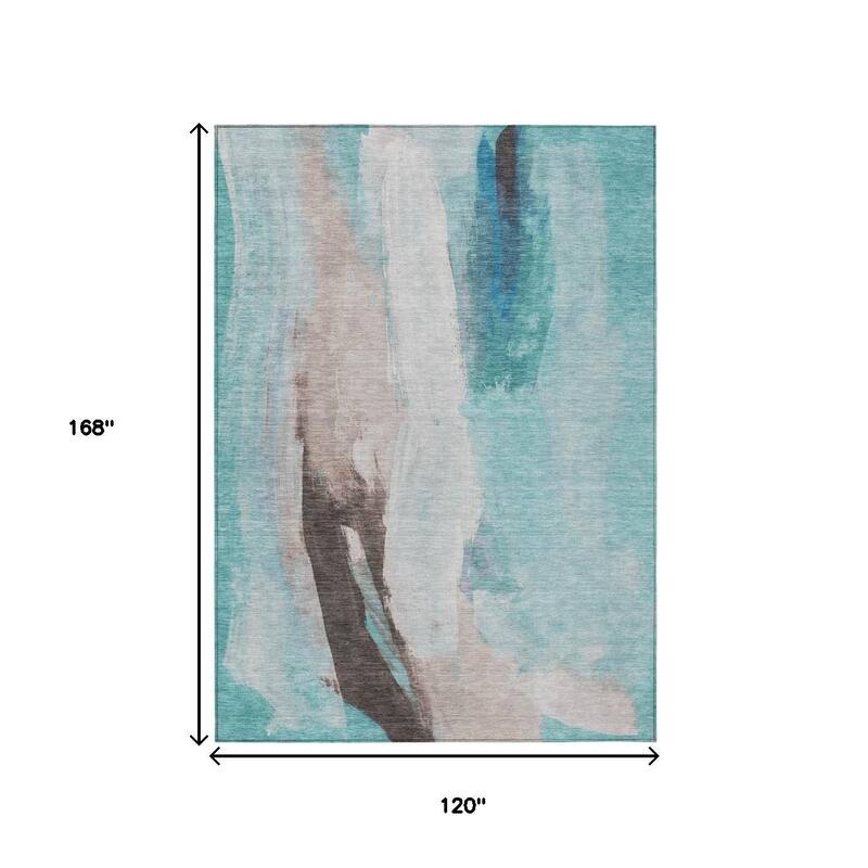 HomeRoots Abstract Transitional Rectangle Outdoor Rug