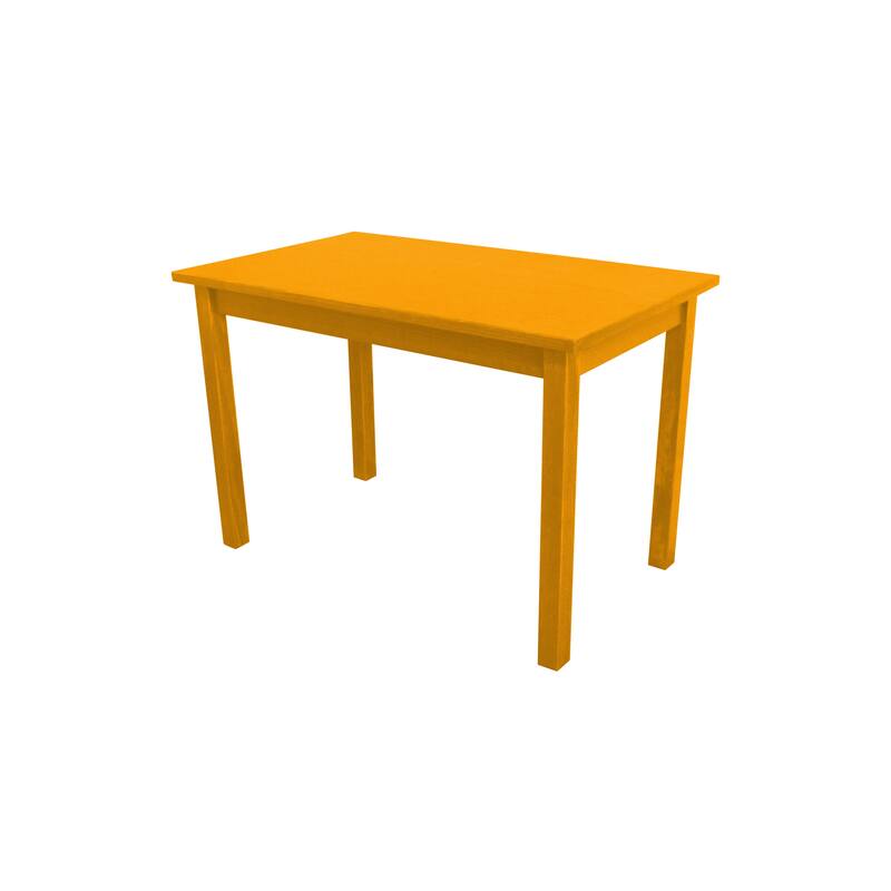 HomeRoots 48" Goldenrod Solid Wood Dining Table - 48.00 in. x 30.00 in. x 27.00 in.