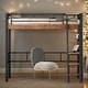 preview thumbnail 2 of 8, Classic Metal Twin Size Loft Bed