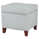 preview thumbnail 46 of 149, Adeco Square Storage Ottoman 17 inch Footstool