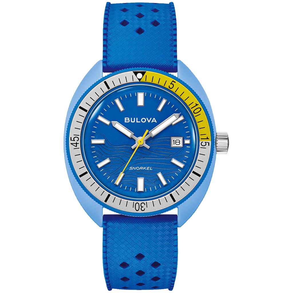 Bulova Men's Snorkel Blue Tang Fish Blue Dial Watch - 98B445 - 6 (36)