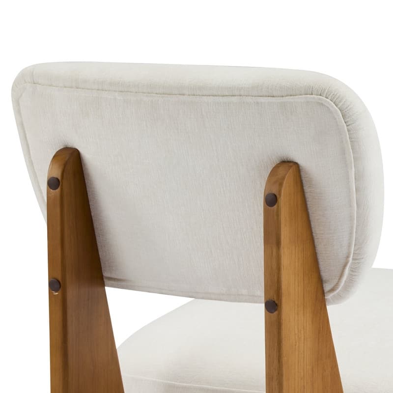 Design-inspired Polyester Upholstery Accent Lounge Chair with Wood Base,Set of 2