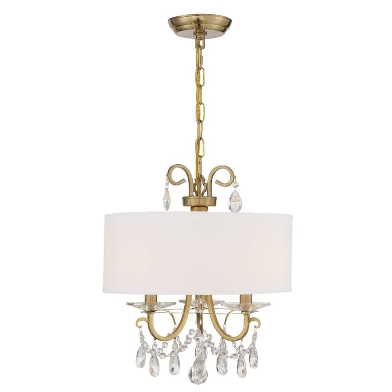 Othello 3 Light Vibrant Gold Chandelier - 15'' W x 15'' H
