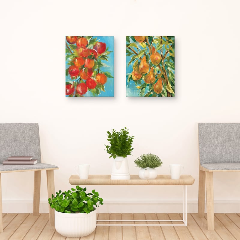 An Apple a Day & In a Pear Tree by Liz Jardine Canvas Art Prints