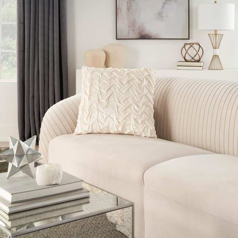 Mina Victory Lifestyle Solid Throw Pillow